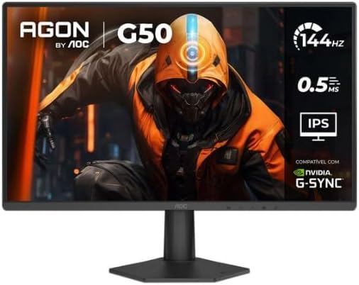 MONITOR AOC 24G50F, LCD, 144Hz, A 0.5MS DE RESPUESTA, RESOLUCIÓN 1920x1080 FULL HD,