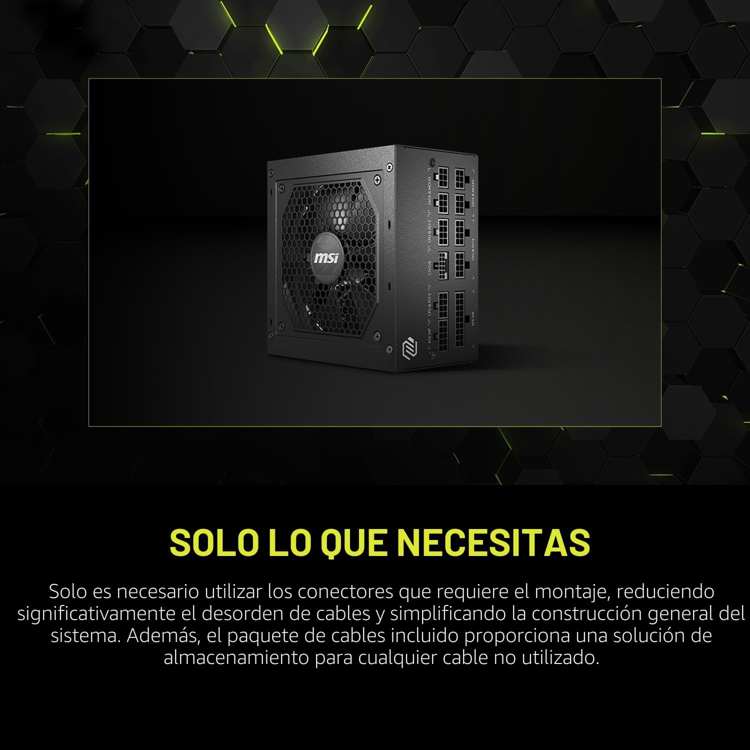MSI MAG A850GL PCIE5, Fuente de alimentación compacta completamente modular Gaming 850W, 80+ Gold