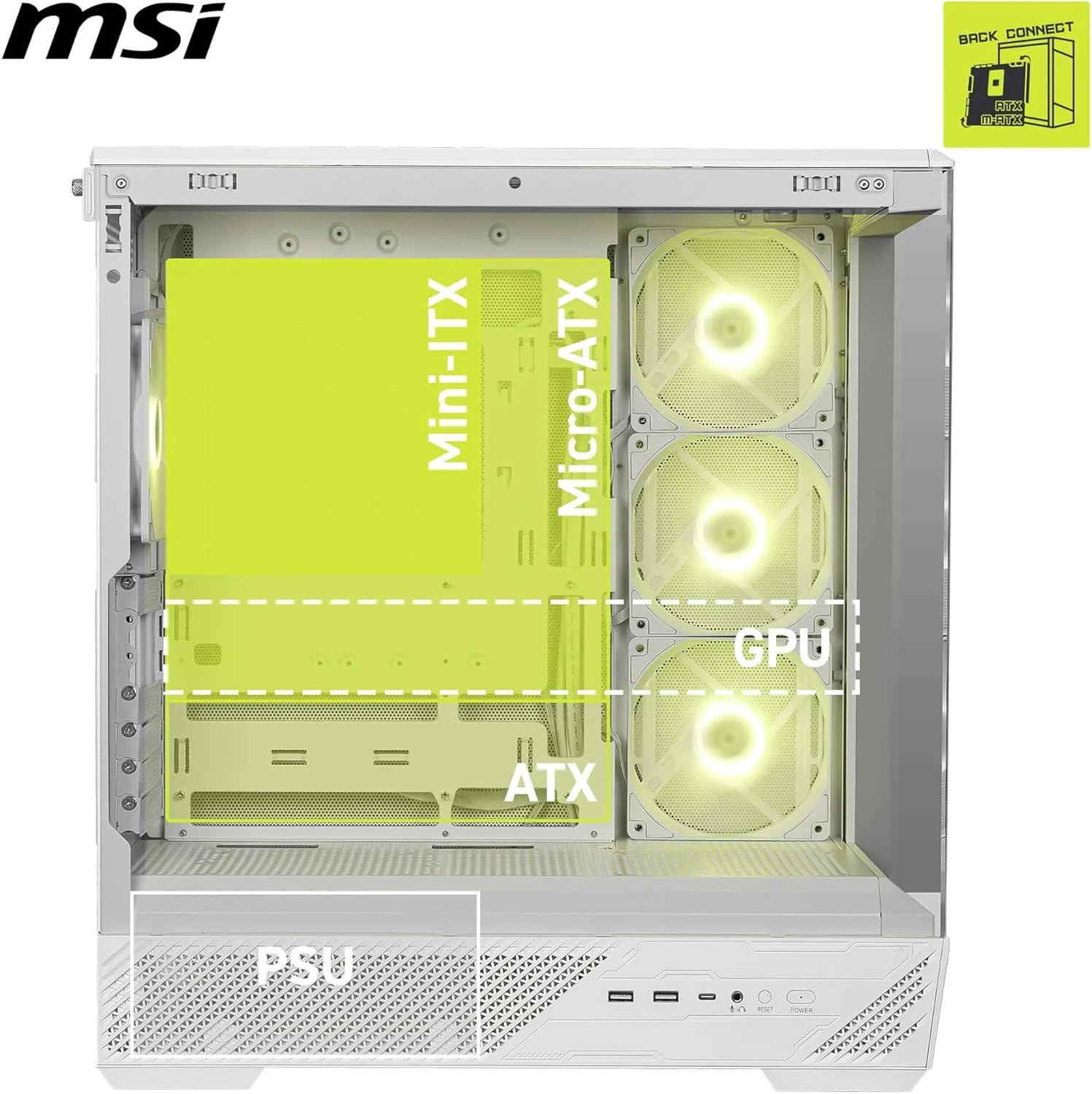 CASE MAG PANO 130R PZ, INCLUYE 4 FANES ARGB+HUD, ATX.