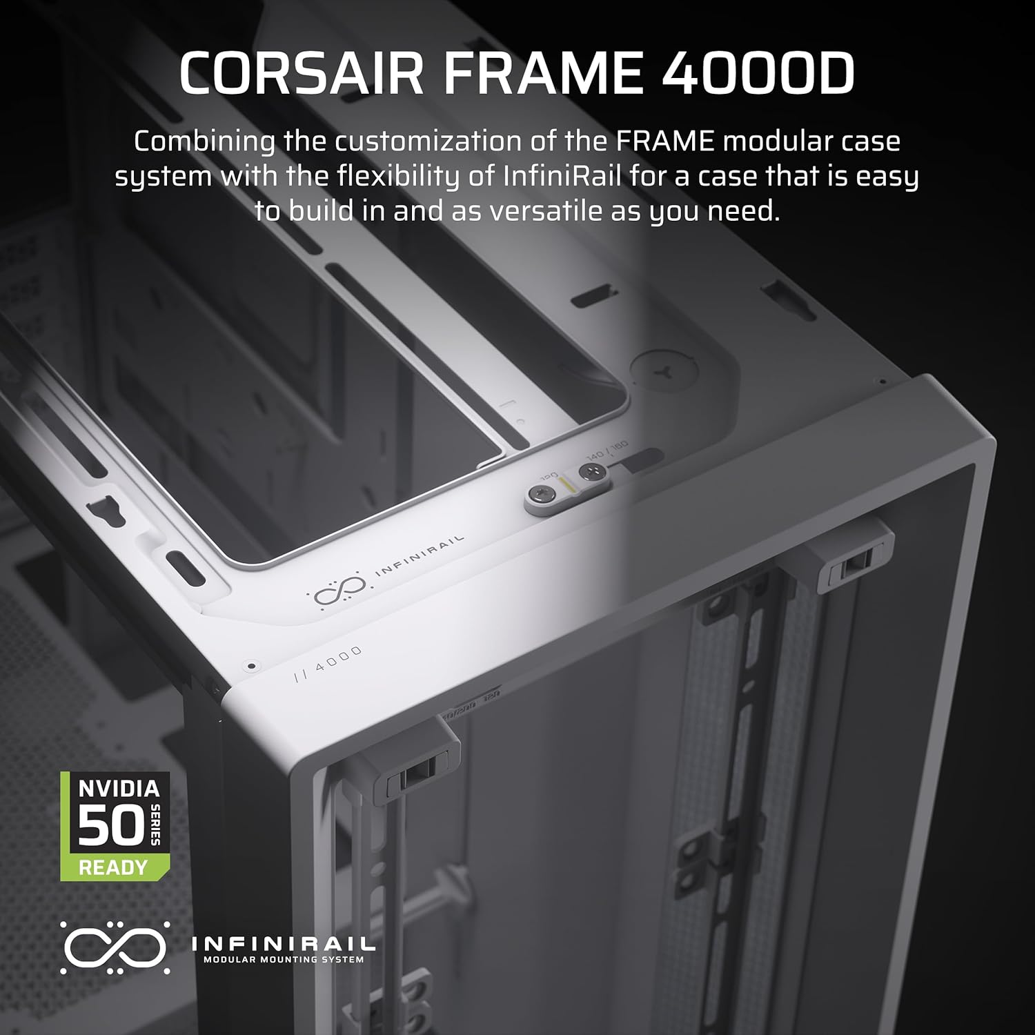 CASE CORSAIR 4000D FRAME Series Modular blanco