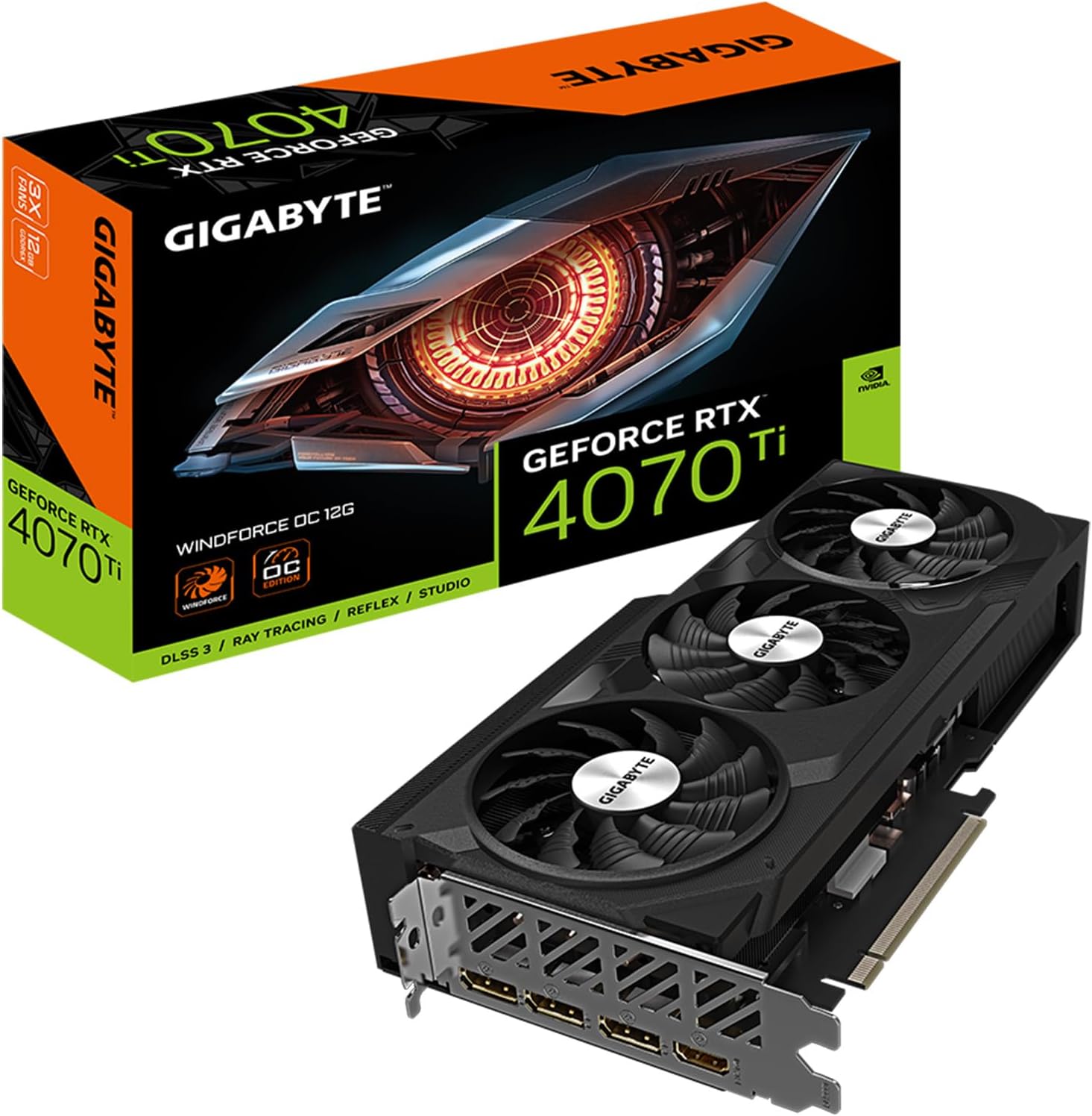 Gigabyte Tarjeta gráfica GeForce RTX 4070 Ti WINDFORCE OC 12G