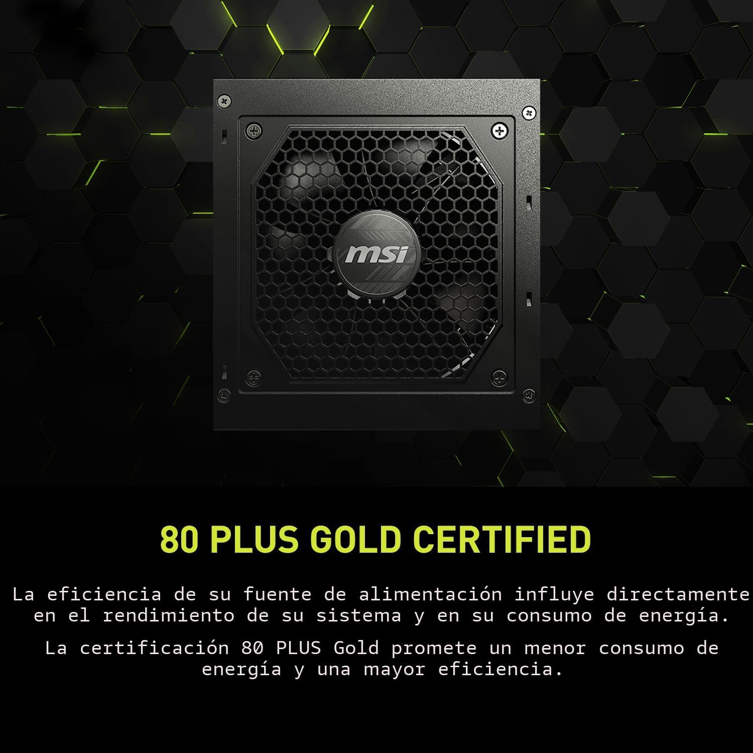 MSI MAG A850GL PCIE5, Fuente de alimentación compacta completamente modular Gaming 850W, 80+ Gold