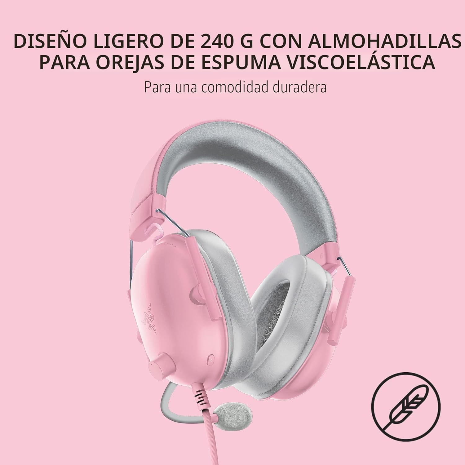 Auriculares Razer BlackShark V2 X. Pink.