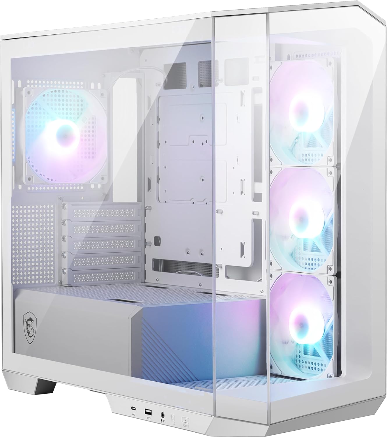 CASE MSI MAG PANO M100R PZ, M-ATX, INCLUYE 4 FANES ARGB+HUD.