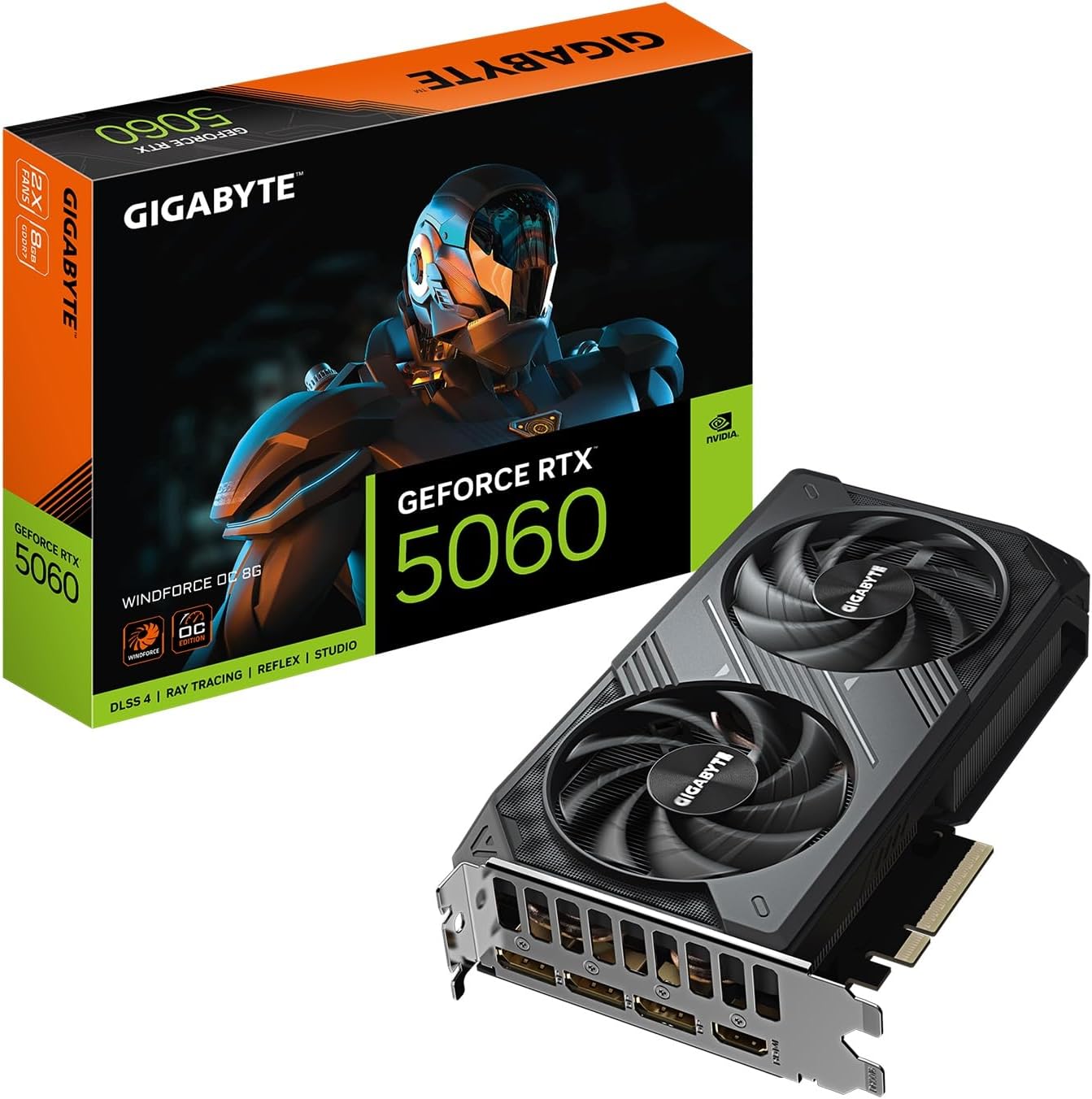 GIGABYTE Tarjeta gráfica GeForce RTX 5060 WINDFORCE OC 8G