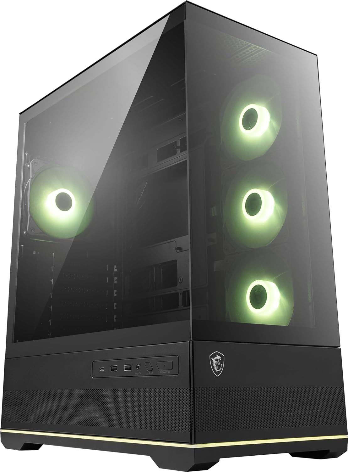 CASE MSI MAG PANO 110R PZ, ATX INCLUYE 4 FANES ARGB+HUD.