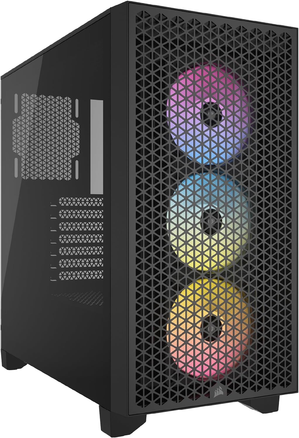 CASE CORSAIR 3000D RGB, MID TOWERS. Incluye 3 fanes RGB.