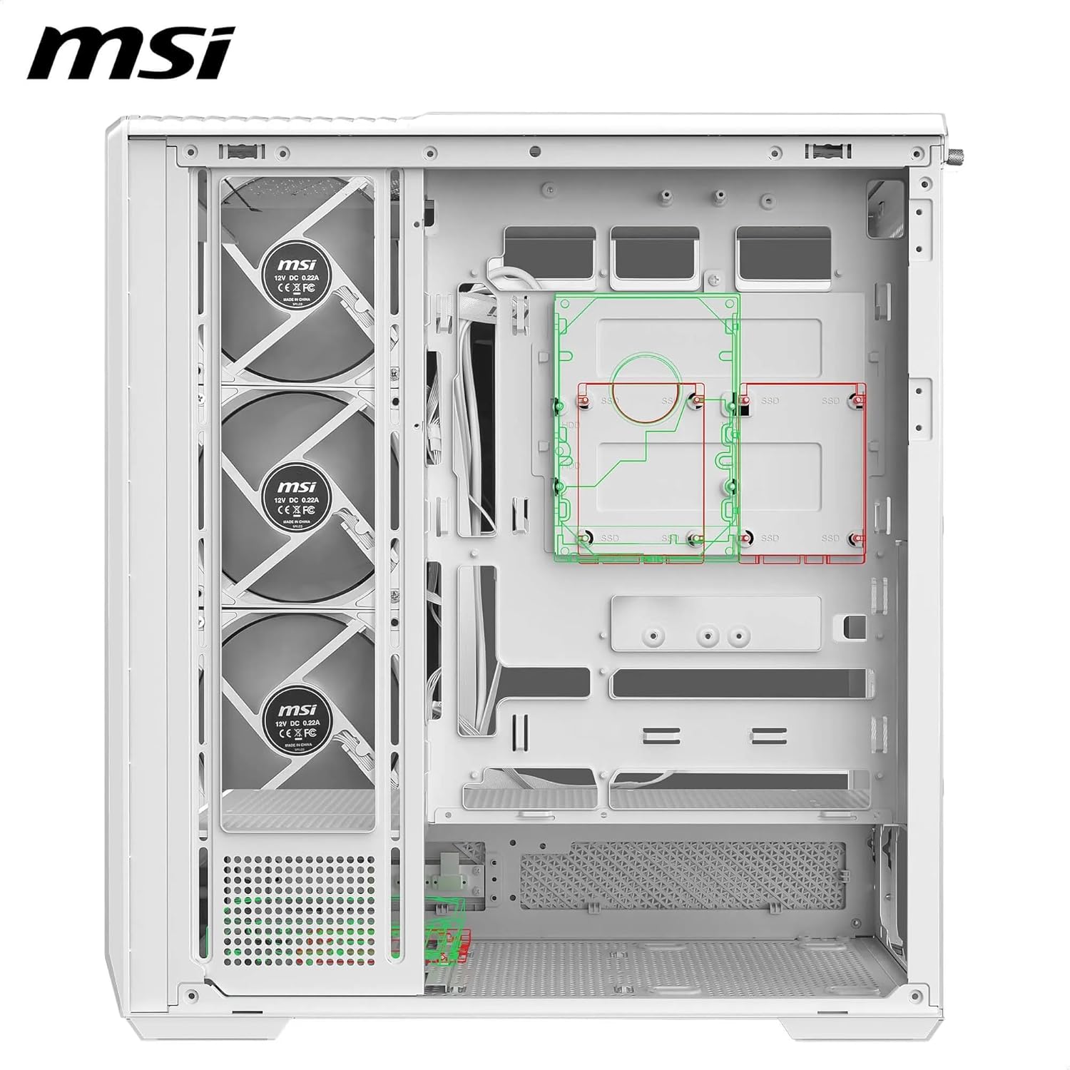 CASE MAG PANO 130R PZ, INCLUYE 4 FANES ARGB+HUD, ATX.