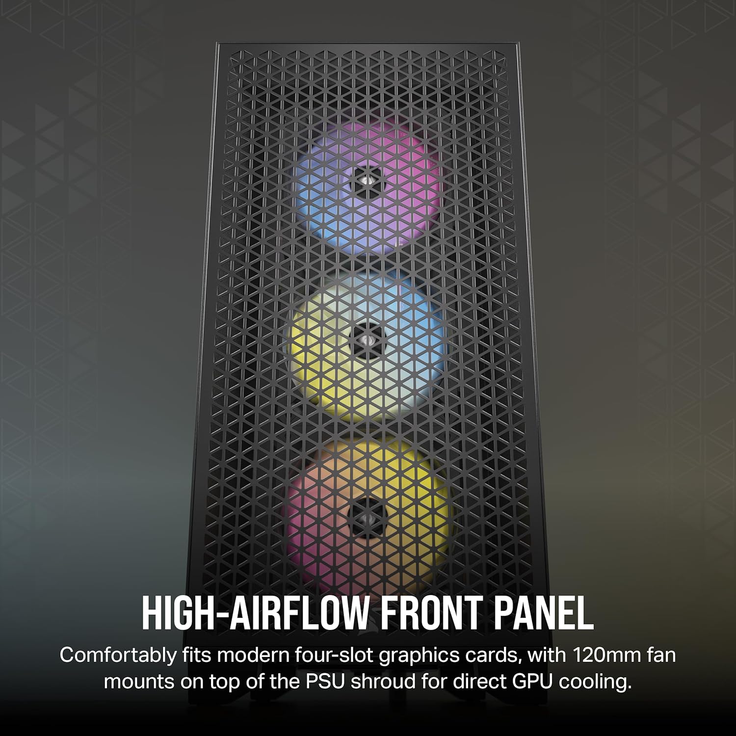 CASE CORSAIR 3000D RGB, MID TOWERS. Incluye 3 fanes RGB.