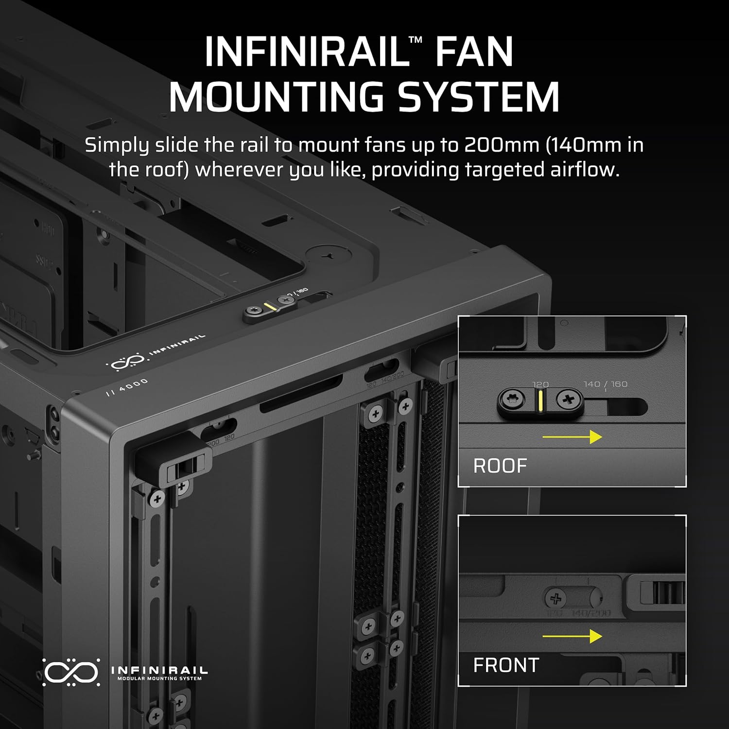 CASE CORSAIR 4000D FRAME Series Modular negro ATX